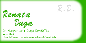 renata duga business card